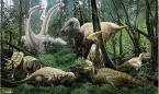 National Geographic Dinosaur mural