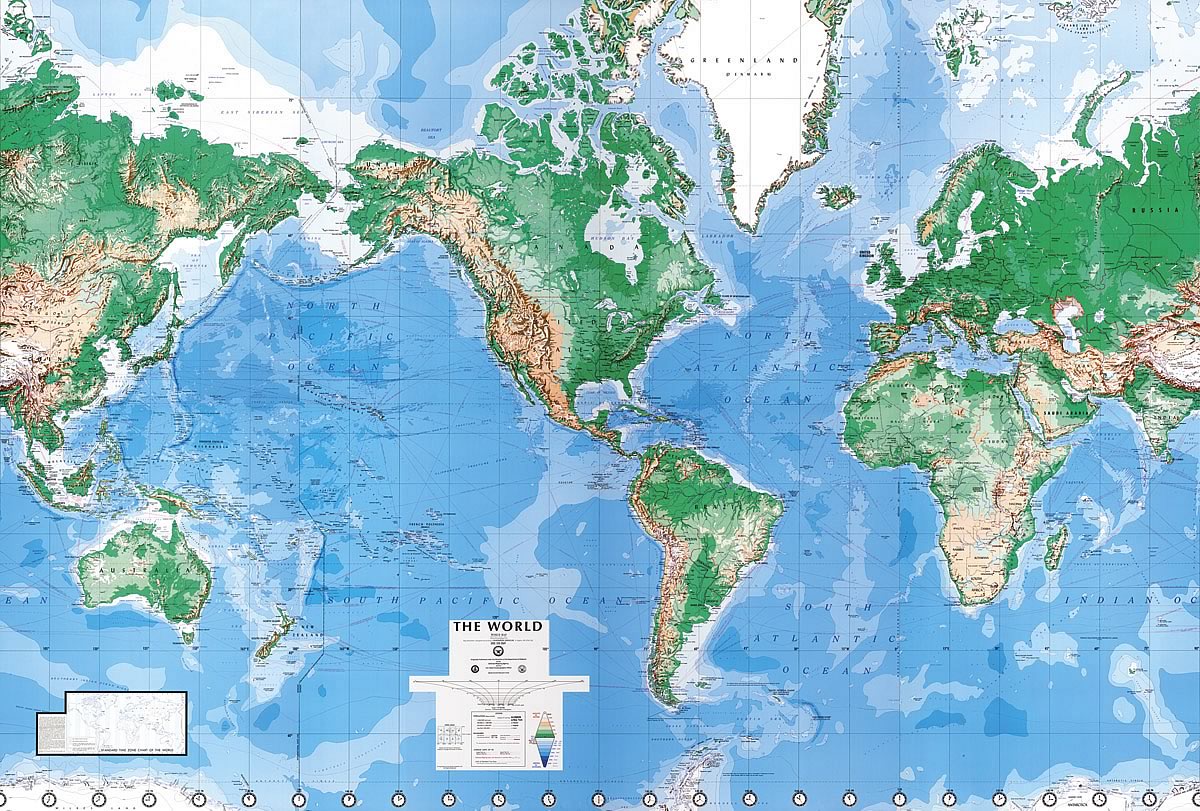 World Map Wall Mural C810 by Environmental Graphics